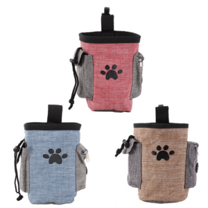 portable pet accessories dog treat training pouch side bag with poop bag dispenser waist pouch