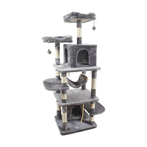 wholesale pet toy plush animal luxury large cat tree tower houses scratcher climbing pet cat tree