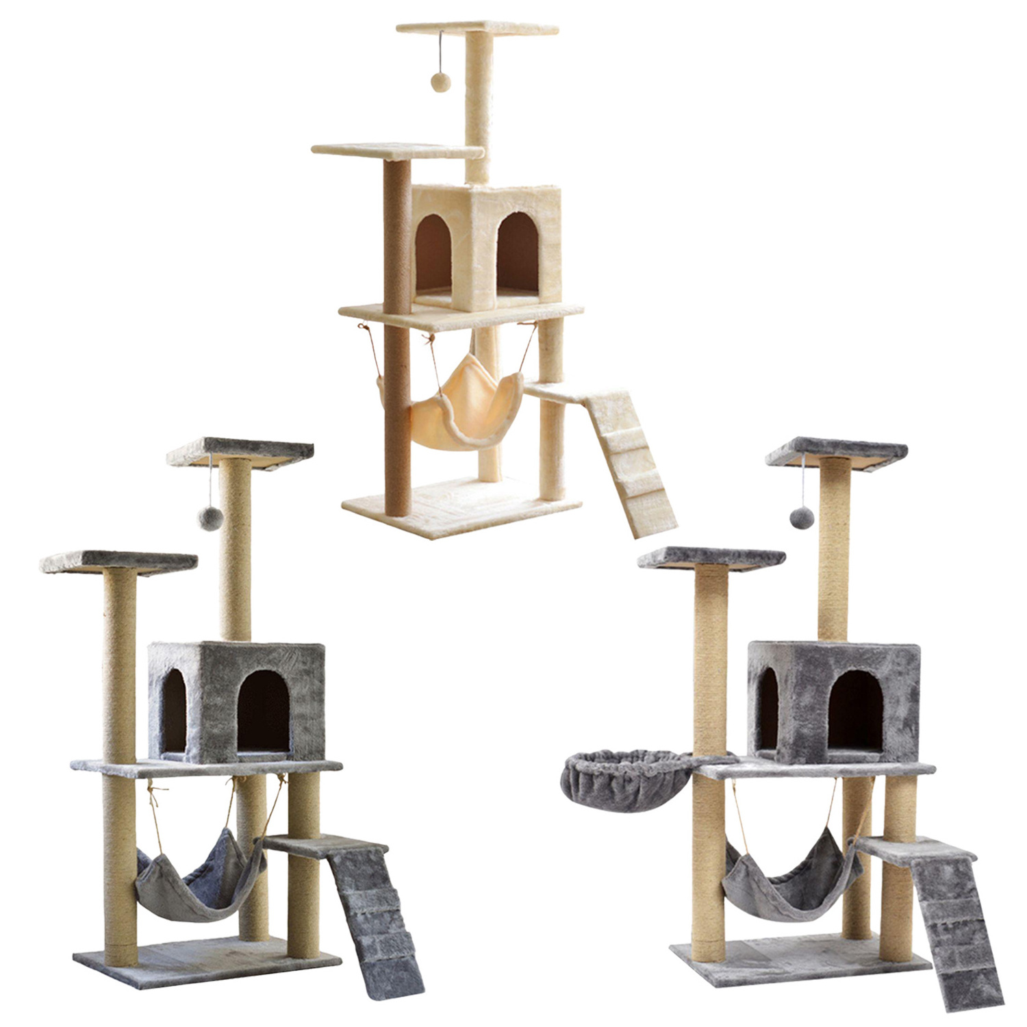 wholesale pet toy plush animal luxury large cat tree tower houses scratcher climbing pet cat tree