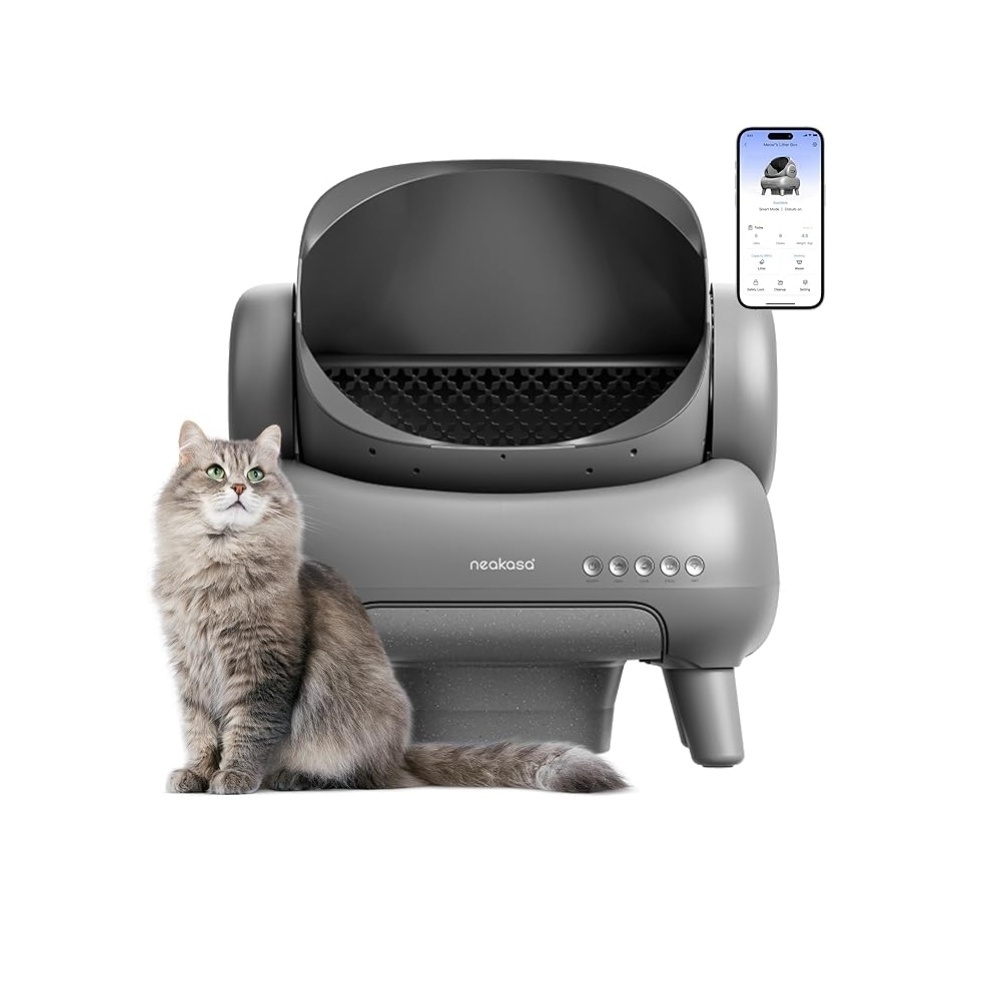 M1 Open-Top Self-Cleaning Cat Litter Box, Automatic Cat Litter Box with APP Control, Odor-Free Waste Disposal