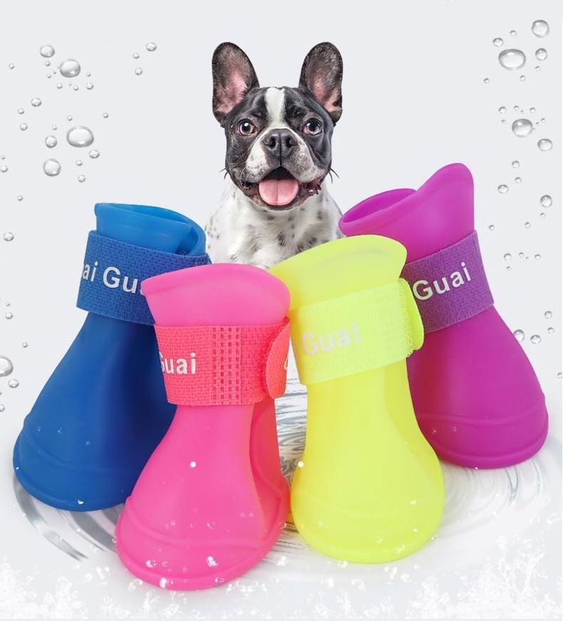 Hot sale silicone non-slip and waterproof dog rain shoes