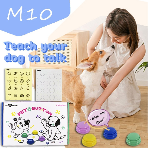 Factory New Supply Funny Dog Door Bell Set Recordable Dog Talking Buttons For Pet Training