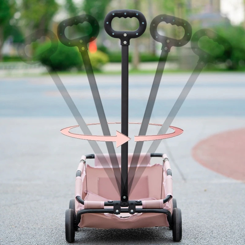 Lightweight Folding Pet Trolley Dog Car Pet Stroller with Small to Medium Dog Luxury Dog Cat Cart with 4 Wheels