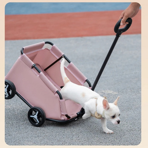 Lightweight Folding Pet Trolley Dog Car Pet Stroller with Small to Medium Dog Luxury Dog Cat Cart with 4 Wheels