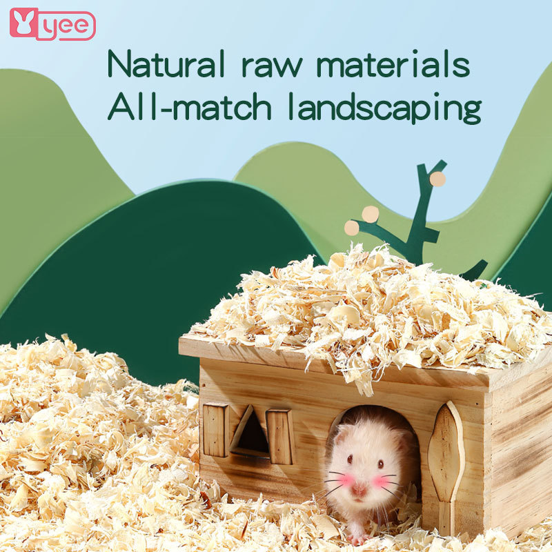 YEE Hamster Bedding Pet Bed Wood Chipper Wood Shavings Pets Wood Shaving For Small Pets Hamster Using