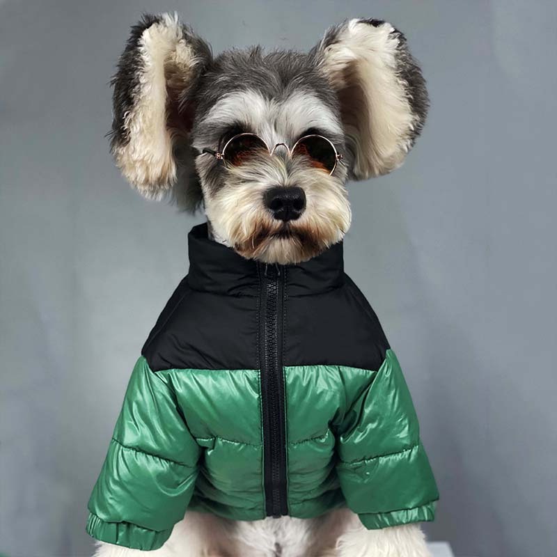 Dog Face Puffer Jacket Clothes Pet Puppy Hoodies Raincoats Warm Weatherproof Sweatshirt For Large Medium Small Dog