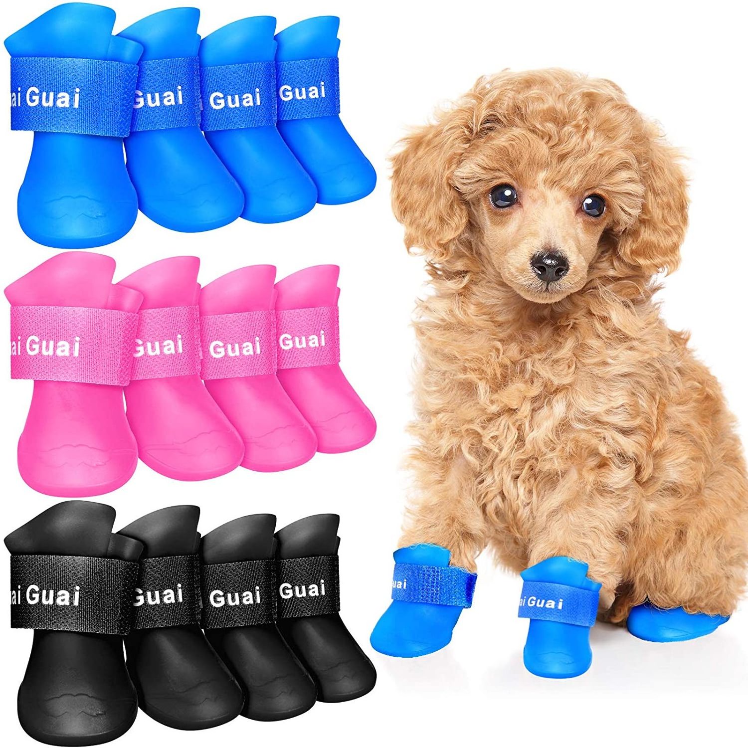 Hot sale silicone non-slip and waterproof dog rain shoes