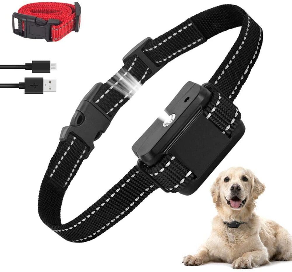 Pet Dog Spray Training Collar Rechargeable Waterproof Anti Bark Collar No Shock Humane Bark Stop Training