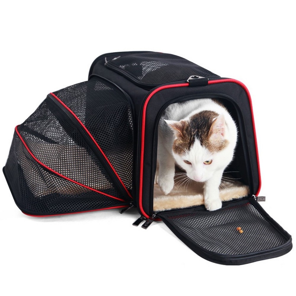 OEM ODM Expandable Pet Carrier For Small Dogs Cats Soft Sided Crate Airline Approved Kennel Car Travel Bag Multifunction Carrier