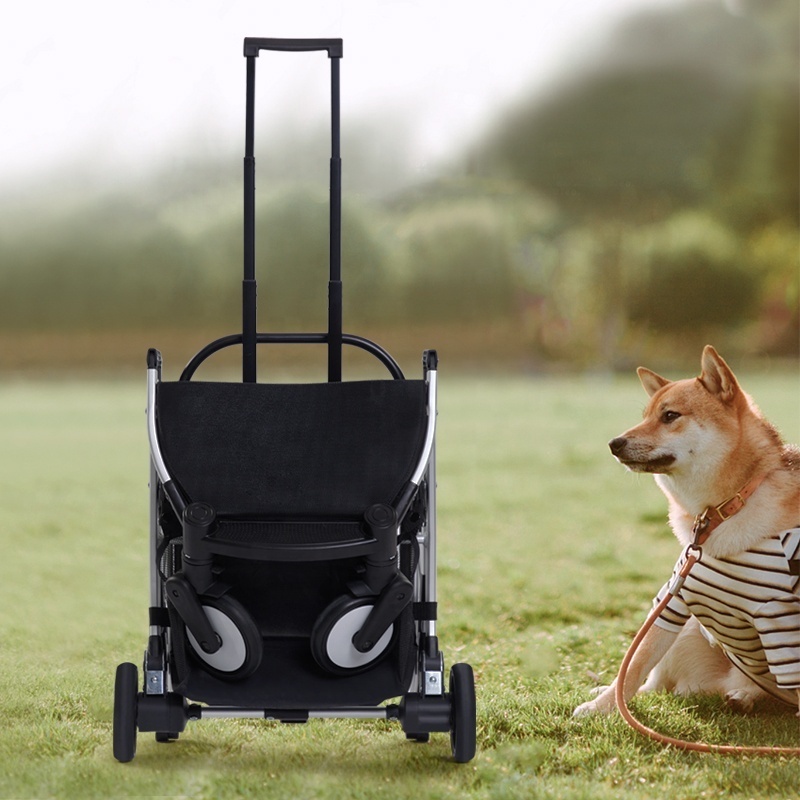 Removable Outdoor Foldable Portable Pet Trolley 4 Wheels Dog Stroller Travel Carrier Pet Stroller For Cat Dog