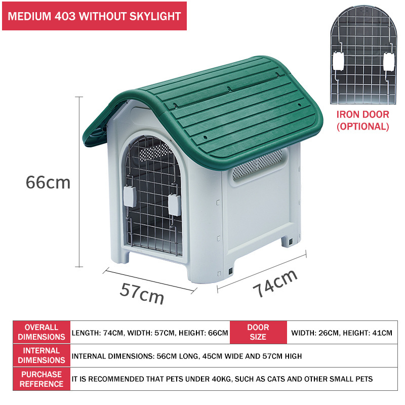 2023  Fashionable Pet Shelter Plastic Insulated Outdoor Large Dog House All Seasons Universal Kennel