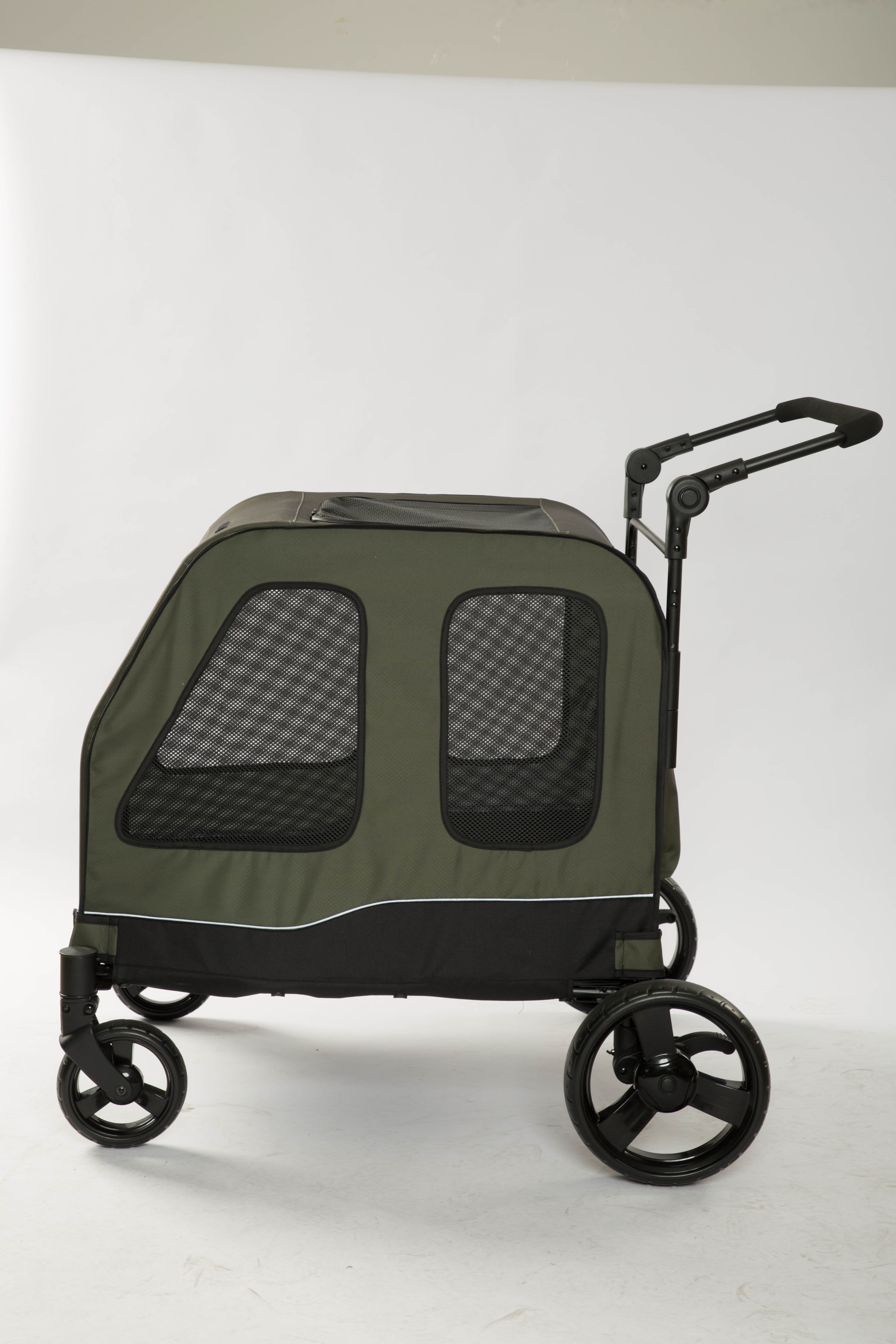 600D Oxford Fabric Travelling Outdoor Pet Trolley Cart Extra Large Dog Durable 60kg Big Dog Stroller for Pet