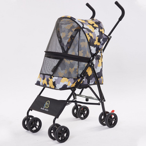 2023 Factory Hot selling lightweight dog stroller luxury 4 wheels pet  pet stroller  ibiyaya pet stroller dog  For Dog