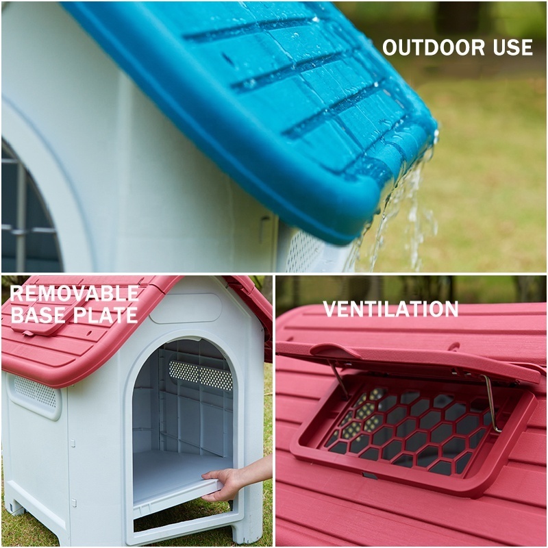 2023  Fashionable Pet Shelter Plastic Insulated Outdoor Large Dog House All Seasons Universal Kennel