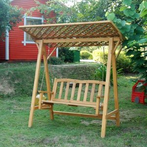 Outdoor Patio Leisure Garden Wooden Swing Bench Swing Chair For Two Person