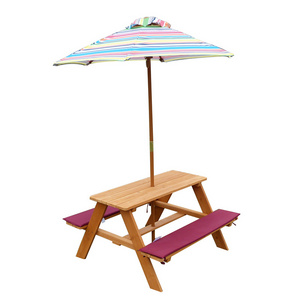 Outdoor Kids Picnic Table with umbrella