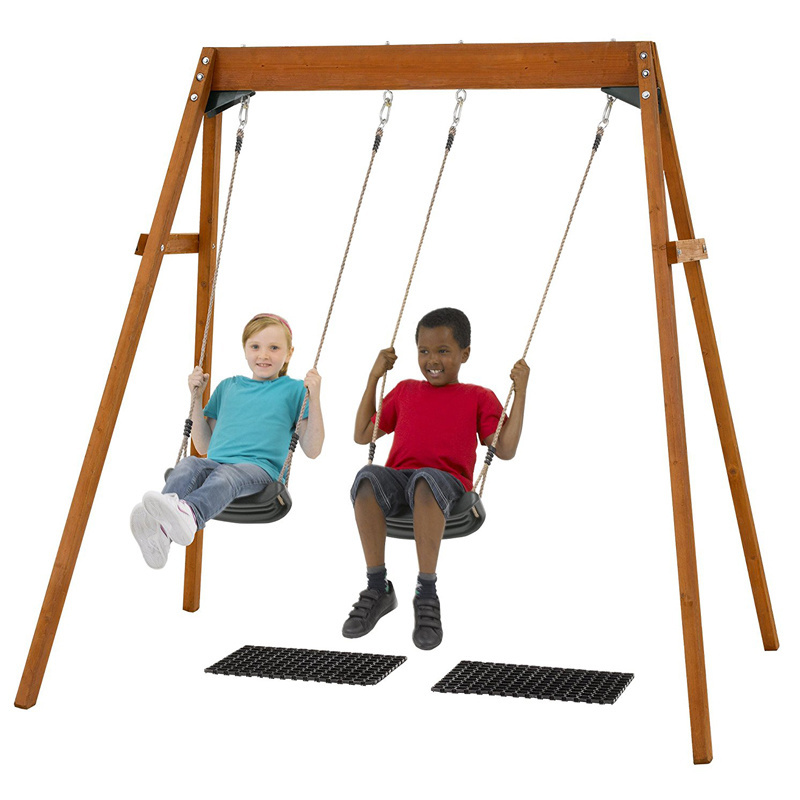 wooden children baby swing