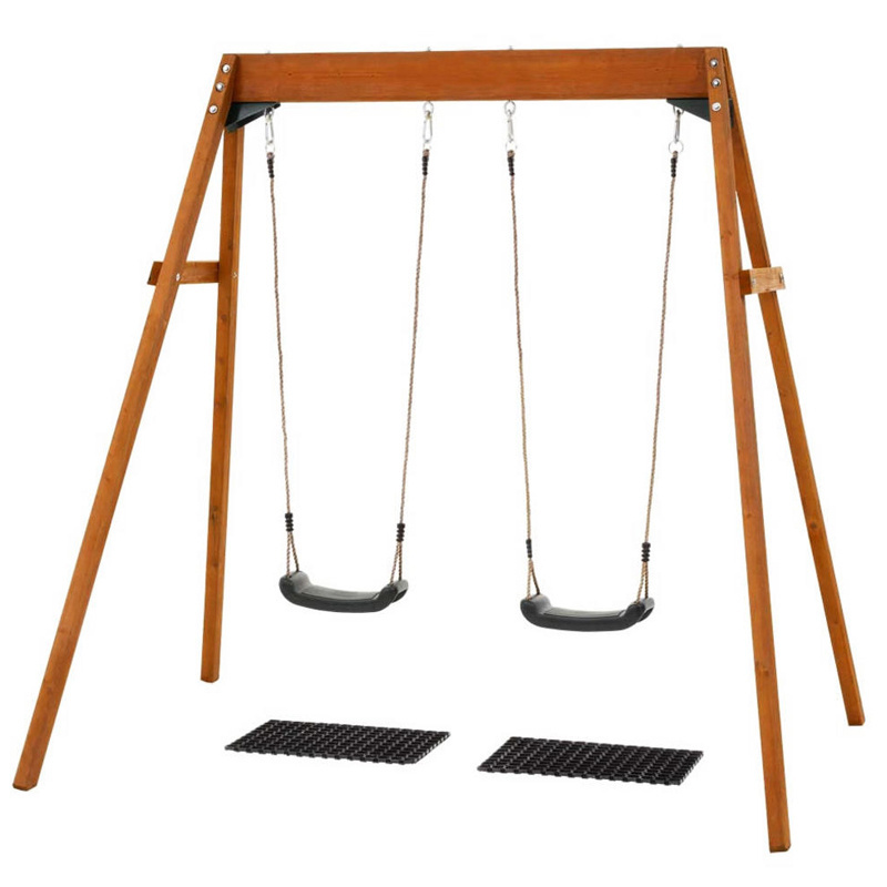 wooden children baby swing