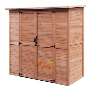 GHS Wooden Vertical Resin Weather Resistant Storage Shed Garden Tool Shed Outdoor Storage Shed