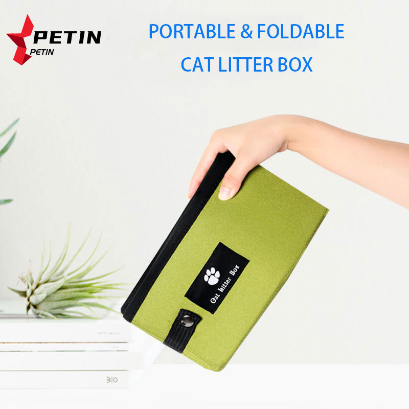 Travel Cat Litter Box Foldable  Outdoor Portable Litter Box