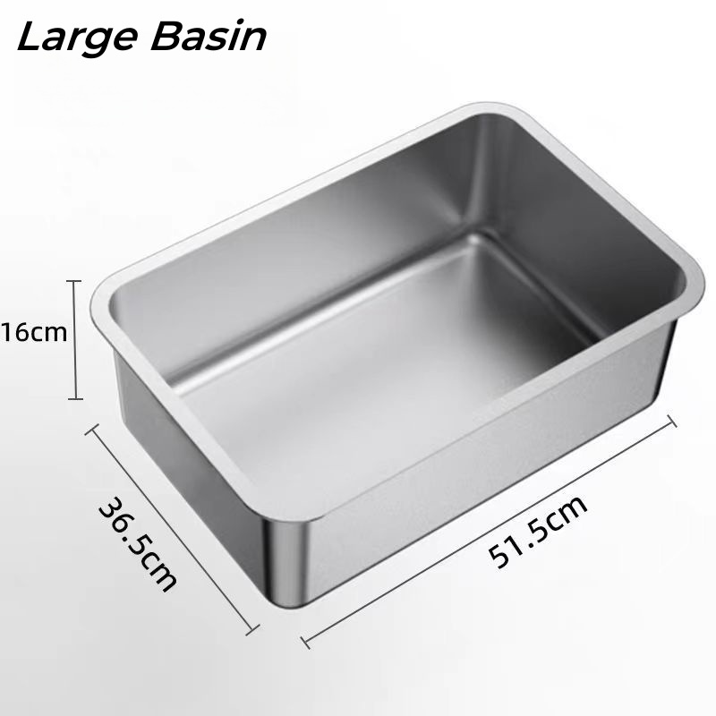 Stainless Steel Cat Litter Box With High Sides Never Absorbs Odor Stains Rusts Non Stick Smooth Surface For Cats and Rabbits