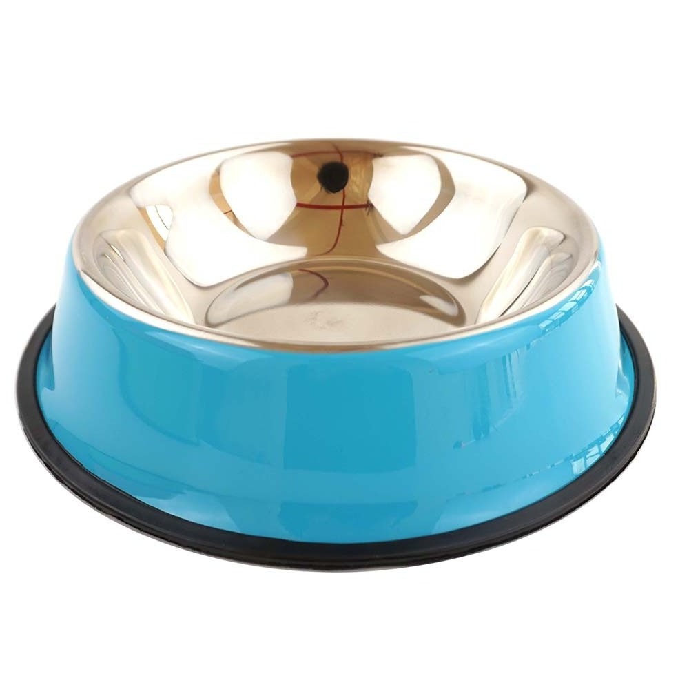 Stainless Steel Pet Bowl Pets Metal Drinking Bowls Dog Cat Food And Water Bowl