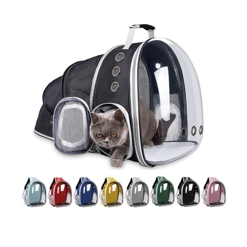 Transparency Ventilate Fashion Backpack Carriers Carry Bags Pets Cat Dog Travel Bags