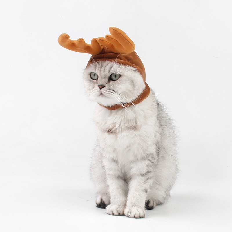 Latest Pets Cats Accessories Christmas Antler Hairbands Hats for Puppy Dogs