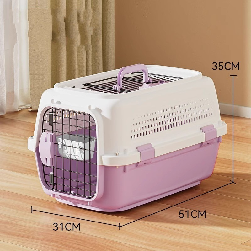 Pet Luggage Box Portable Dog and Cat Outdoor Cage Box Dog Crate