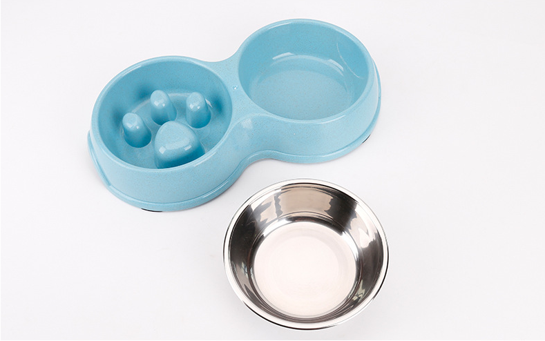 Stainless Steel Plastic Dog Bowl Slow Feeder For Pet Bowl