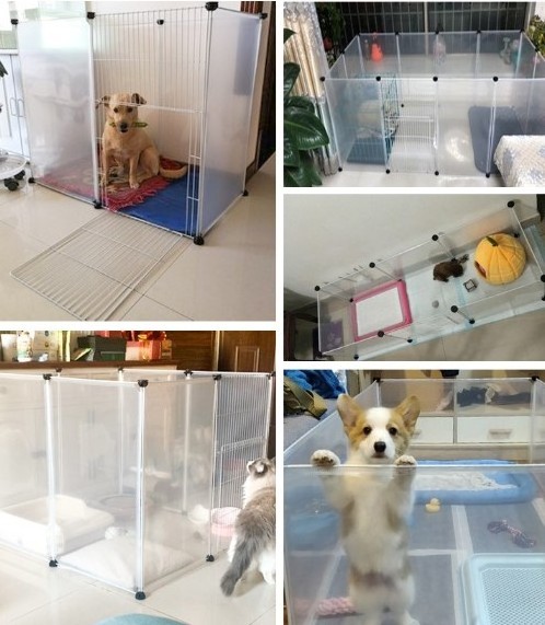 Transparent pet fence pet fence enclosure pet fence plastic