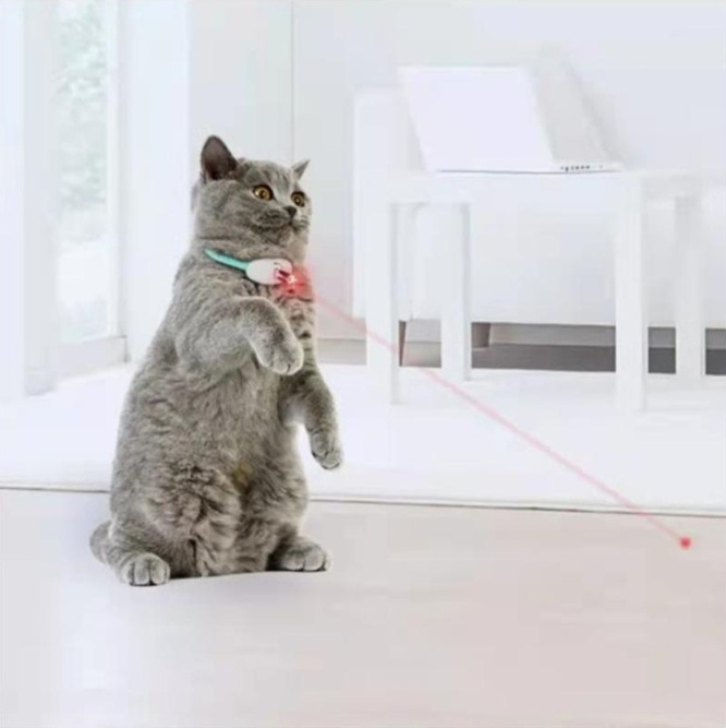 Smart Laser Cat-Teasing Collar Adjustable Usb Charging Infrared Cat-Teasing Wand Cat Laser Toy