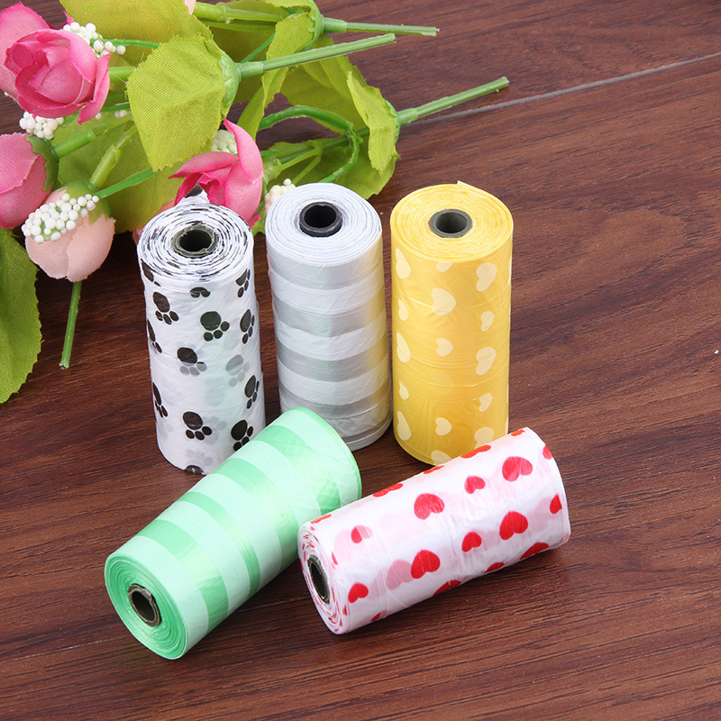 Custom PE Pet Dog Poop Waste Bag Roll Packs Biodegradable Cheap Poop Bags for Dogs