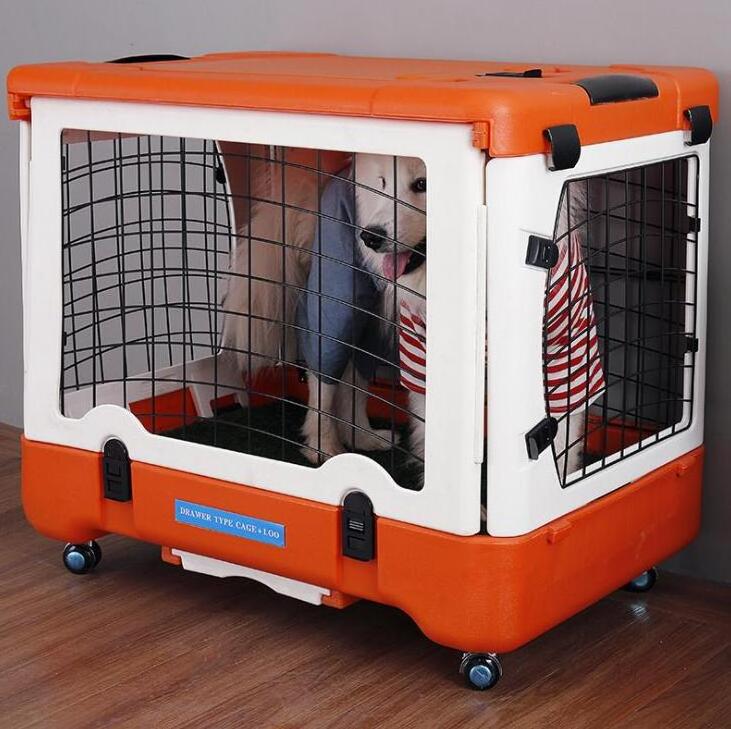 Plastic luxury dog cage large dog cage collapsible cage for dog