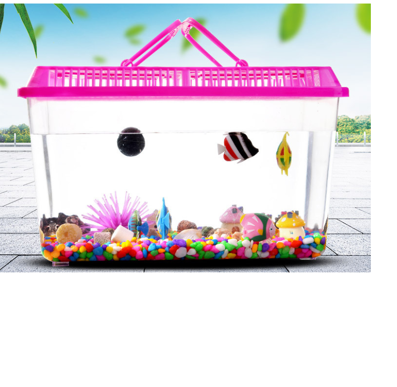 Tortoise Transport Box fish tank stone set Hamster box portable fish tanks