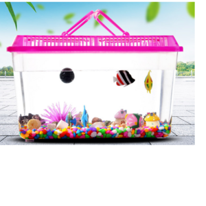 Tortoise Transport Box fish tank stone set Hamster box portable fish tanks