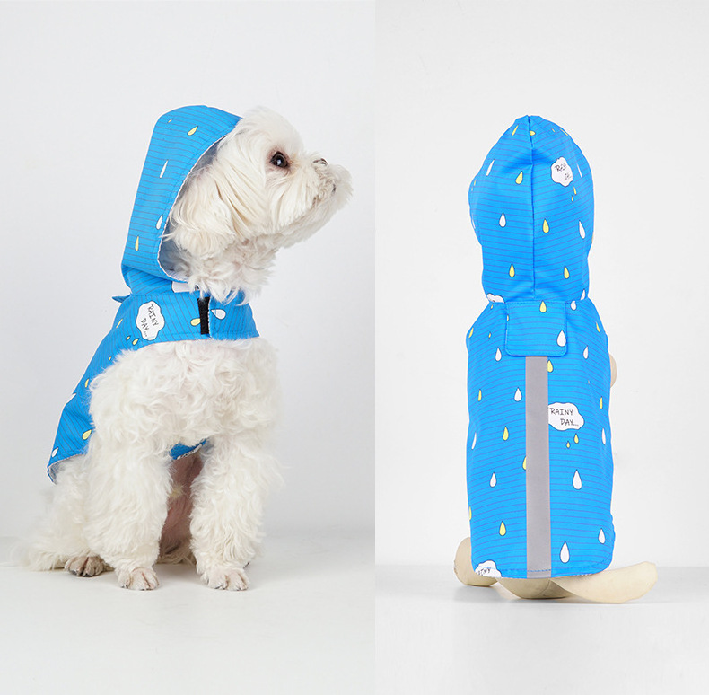 Bulk Sale Printed Waterproof Raincoats Clothes Raincoats for Large Dog