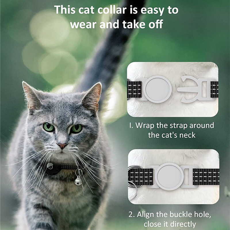 Cat Collars Airtag Pet Collar Wholesale Position Tracker Silicone Case Airtag Cat Collar