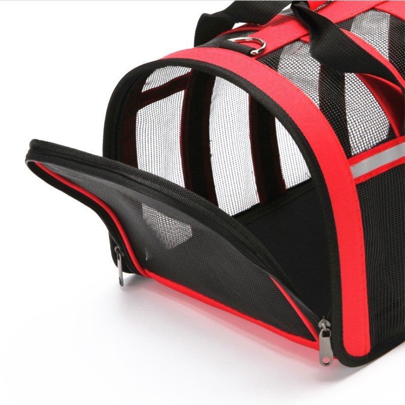 Reflective Pet Traveling Bag Breathable Cat Bag Foldable Portable Pet Carrier Bag