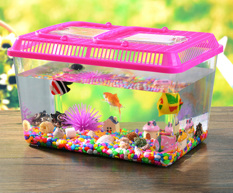 Tortoise Transport Box fish tank stone set Hamster box portable fish tanks