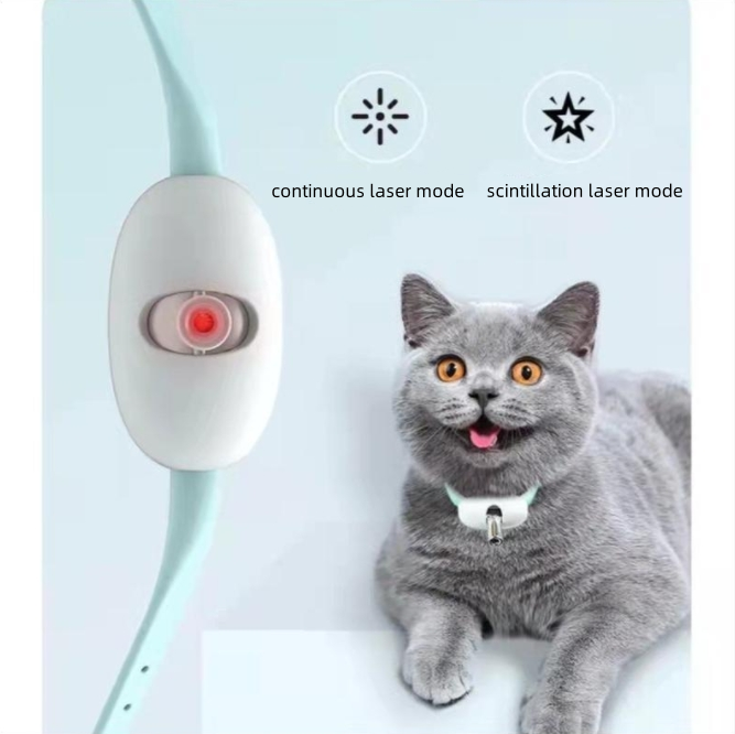 Smart Laser Cat-Teasing Collar Adjustable Usb Charging Infrared Cat-Teasing Wand Cat Laser Toy