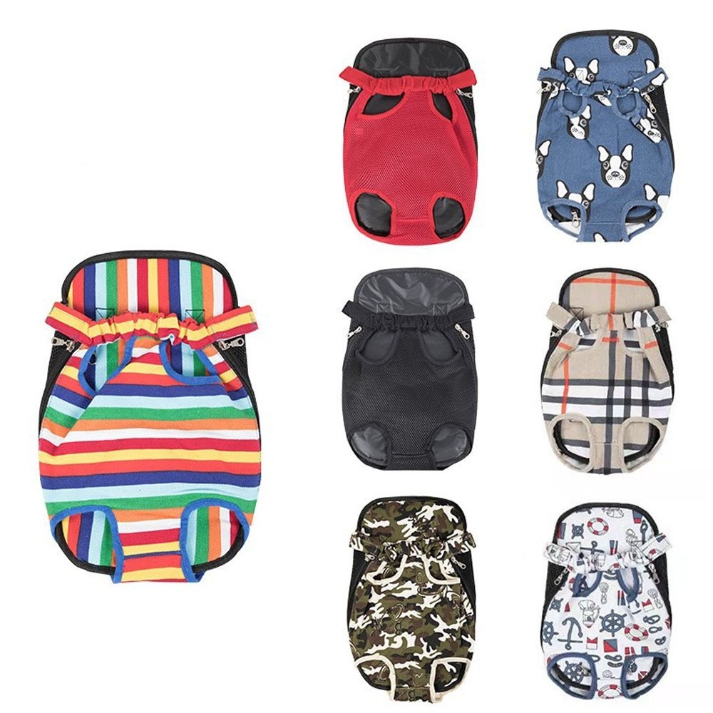 Mesh Canvas Printed Pet Dog Backpacks Outdoor Travel Carriers Cheap Dog Backpacks