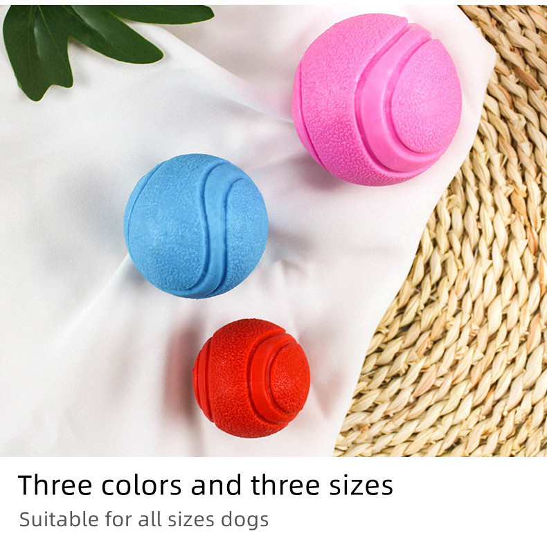 Dog Toy Bouncy Training Dog Rubber Ball 7cm Solid Dog Chew Toy Ball