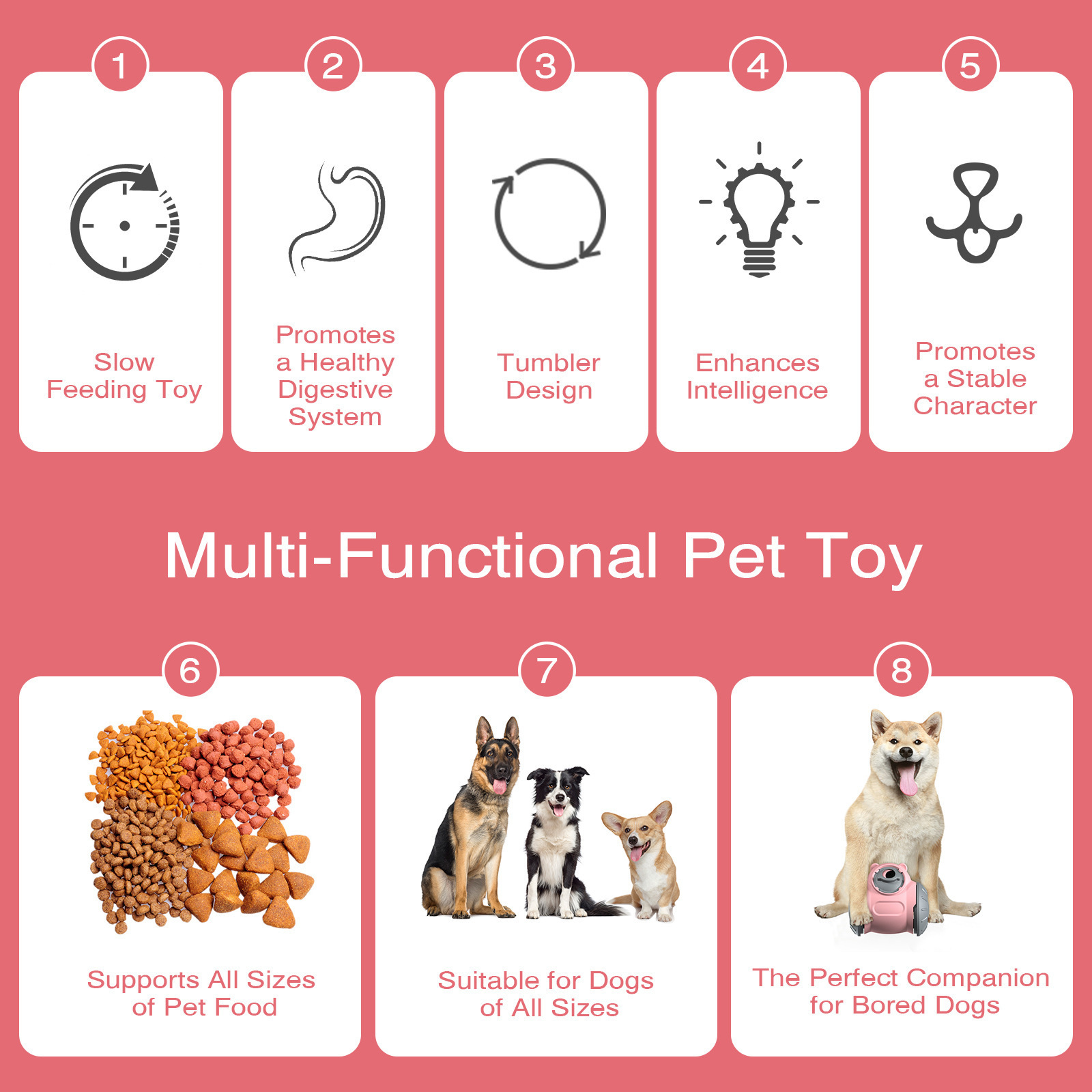 Dog Food Toy Pet Dog Educational Toys Leakage Food Abs Dog Toys