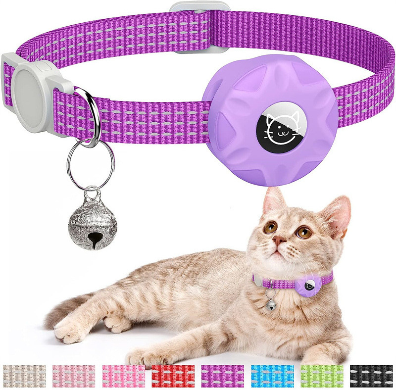 Cat Collars Airtag Pet Collar Wholesale Position Tracker Silicone Case Airtag Cat Collar