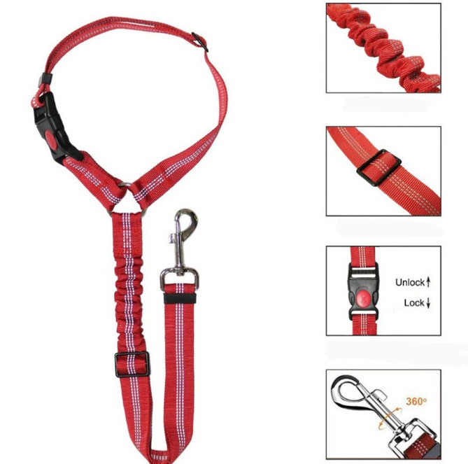 Pet Supplies Dog Car Seat Belt Safe Dog Leash Retractable Elastic Dog Seat Belt