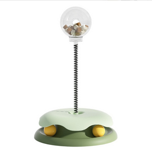 New cat toys cat turntable with a spring leak ball fun cat accessories