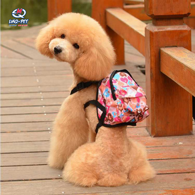 Pet Backpack Small Dog Self Mini Carrier Back Pack Pocket Saddle Bags Puppy Bag With Training Lead Leash