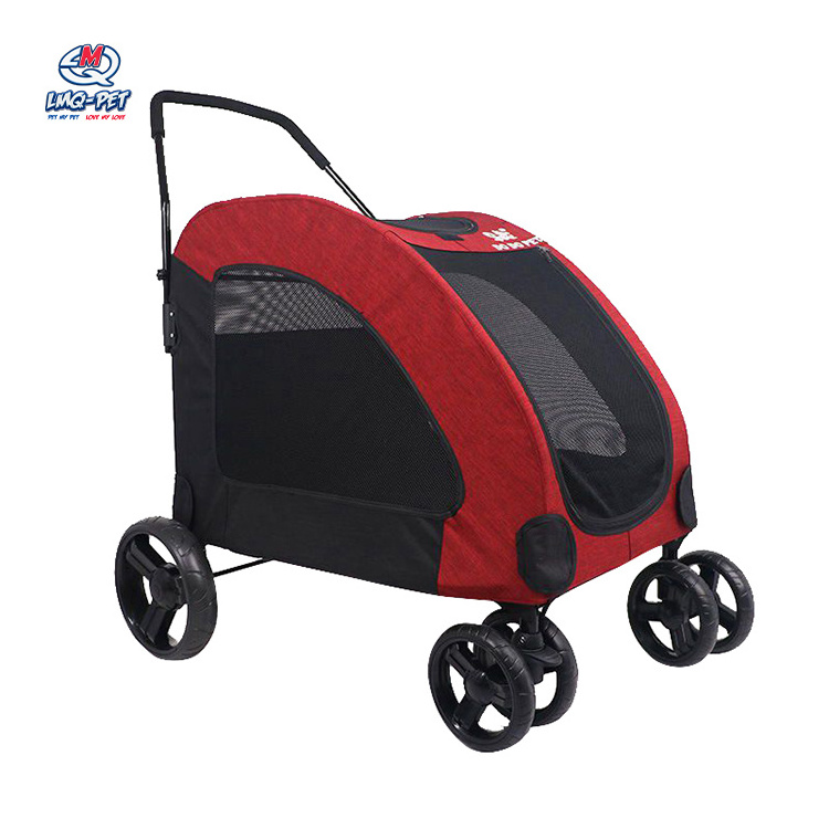 4 Wheels Pet Dog Cat Trolley Strollers Outdoor Travel Carrier Cat dog Pet Cart Portable Pet Strollers