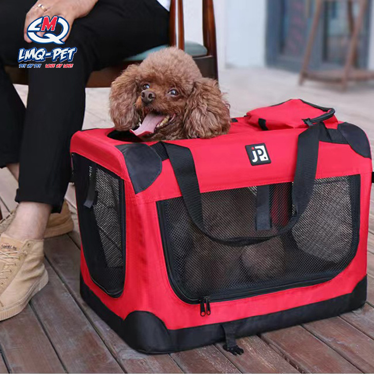 Waterproof Oxford Collapsible Dog Car Seat Covers Travel Bag For Small Dog Travel Carrier Dog Cages Cover Car Seat